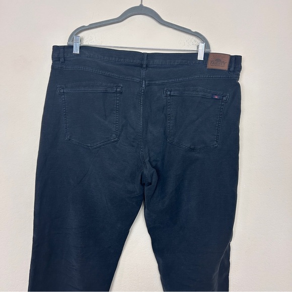 Faherty Mens Stretch Terry 5-Pocket Black Casual Pants | 42 - Picture 9 of 12